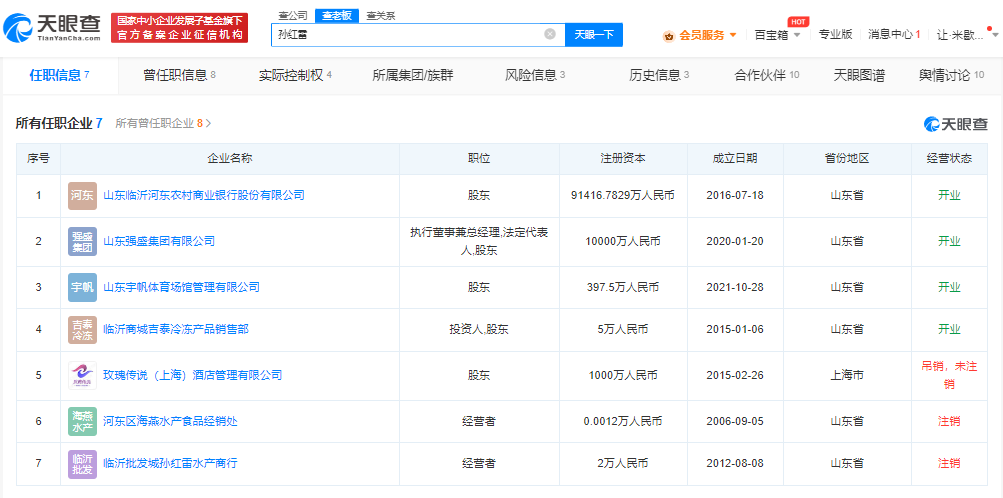 强盛集团孙红雷曾经营水产