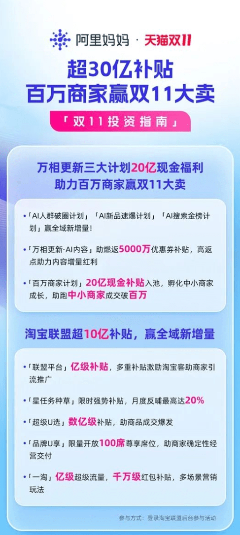 助力双11！阿里妈妈超30亿补贴开启双11新红利周期