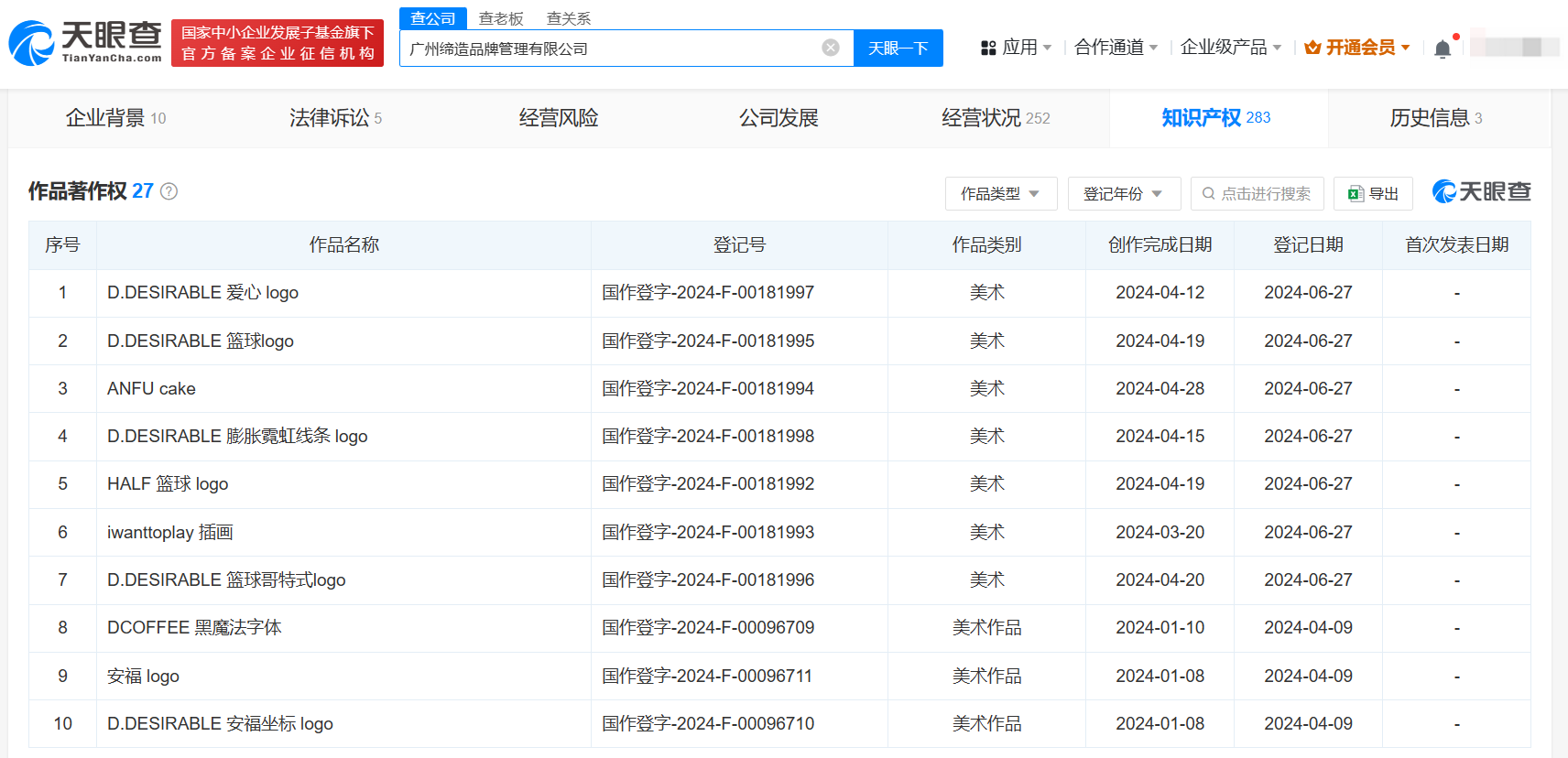 王鹤棣潮牌登记篮球相关作品著作权