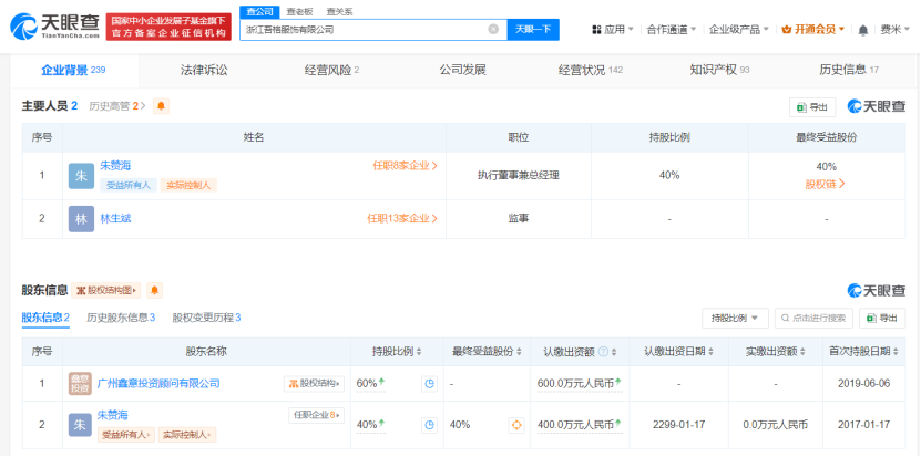 林生斌名下公司因产品不合格被罚