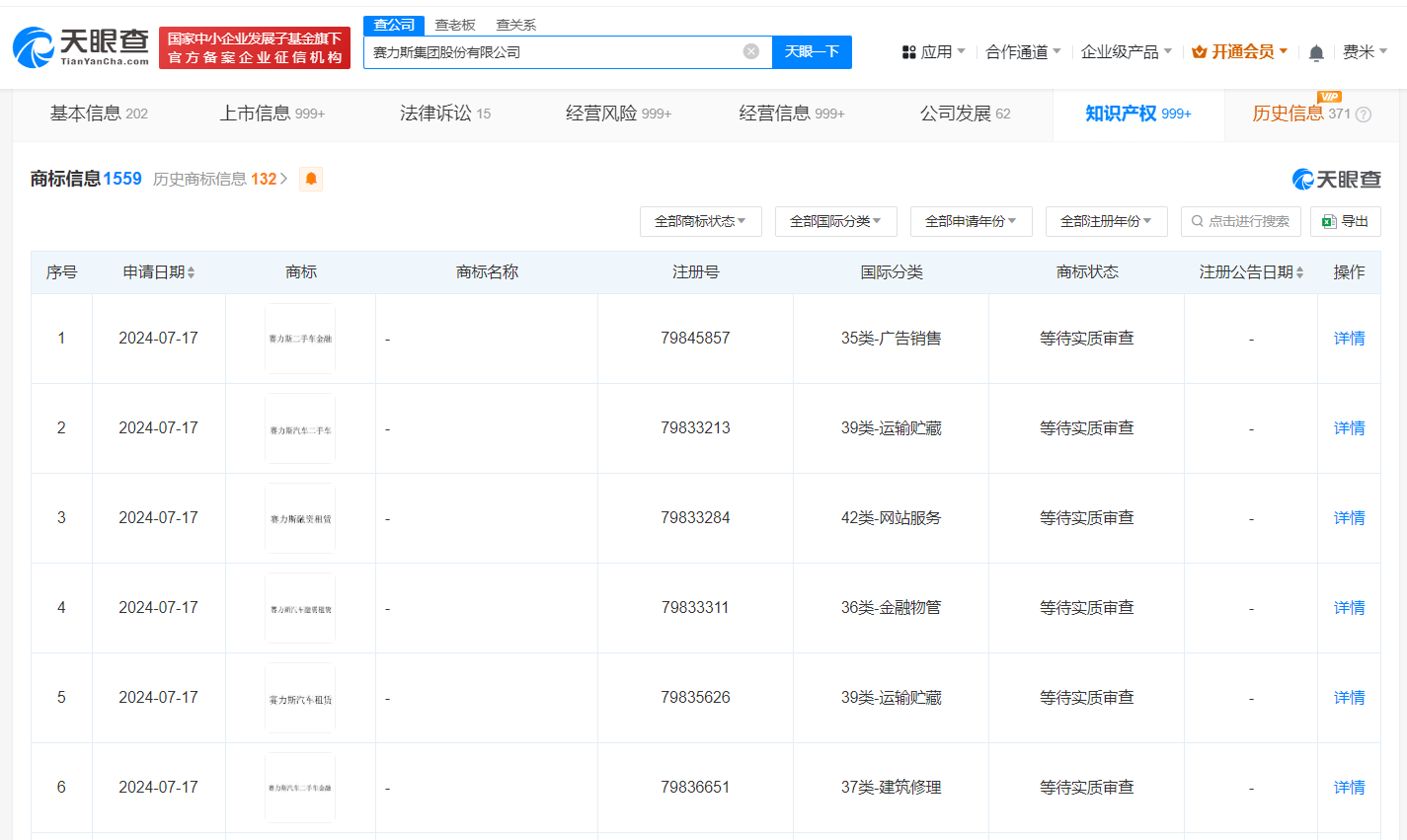 赛力斯申请汽车租赁商标