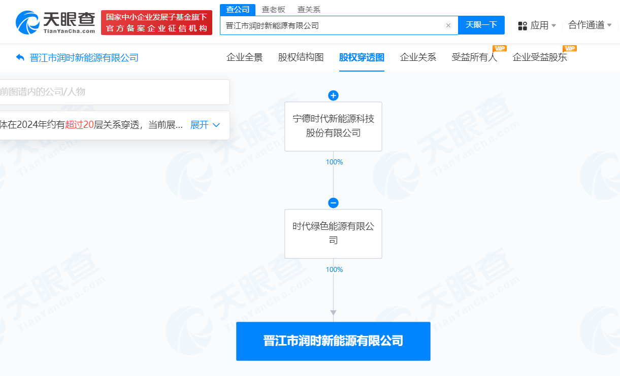 宁德时代在晋江成立新能源公司