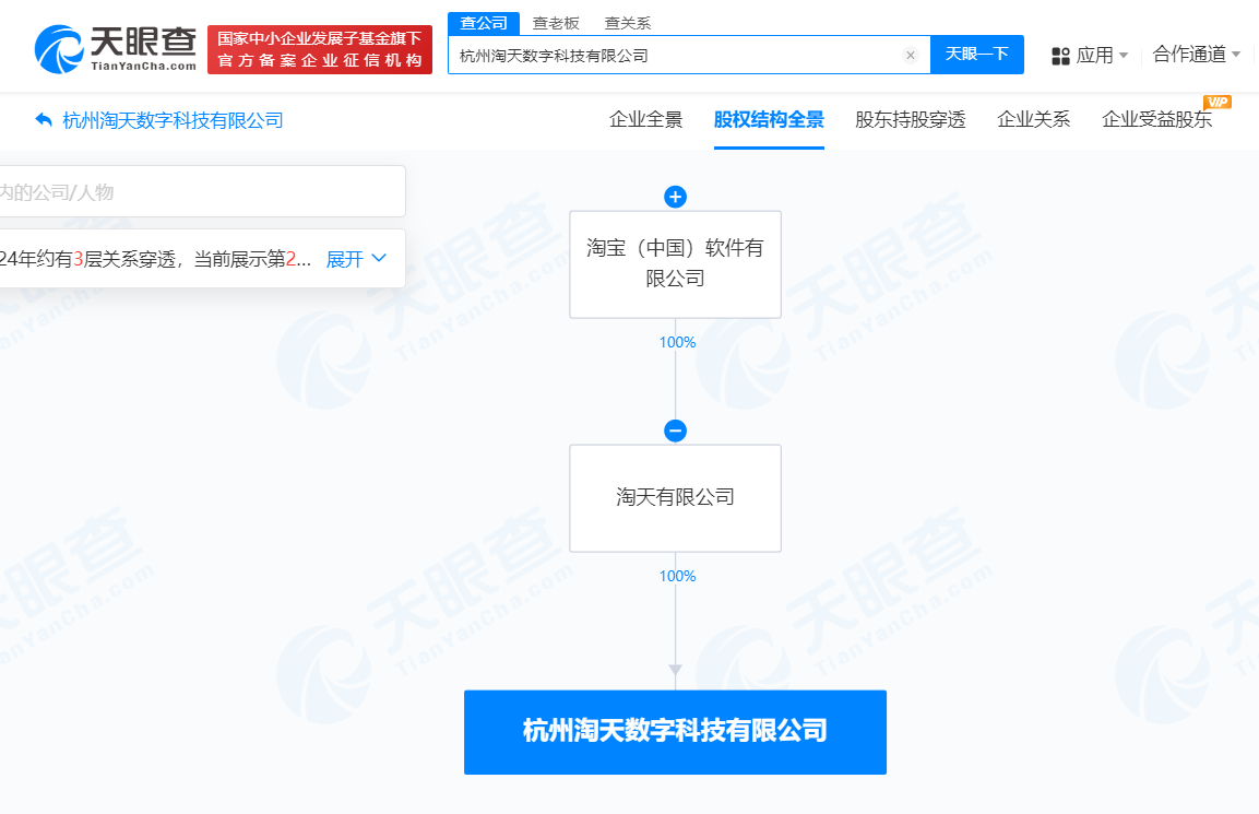 #淘天集团在杭州成立数字科技公司# 注册资本1000万