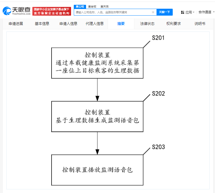 比亚迪新专利可监测车内人员健康