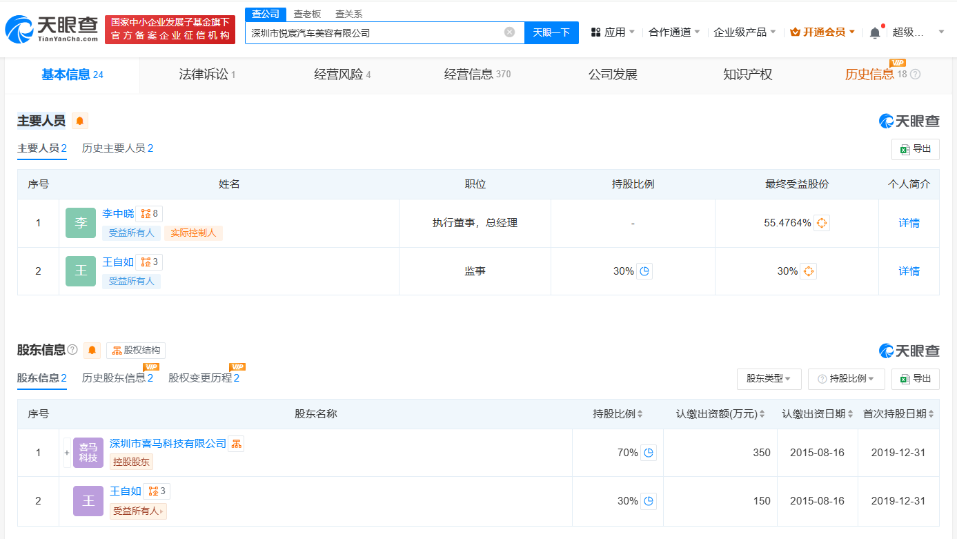 王自如名下公司已经营异常