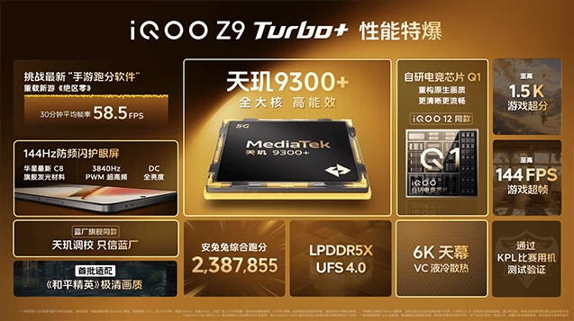 性能续航强到爆表！iQOO Z9 Turbo+引领中端旗舰新格局