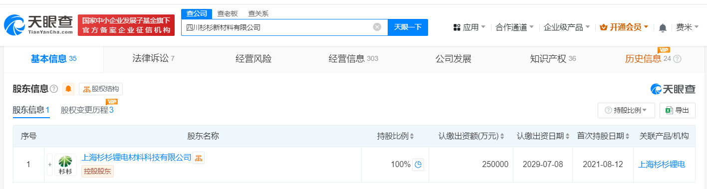 四川杉杉新材料公司增资至25亿