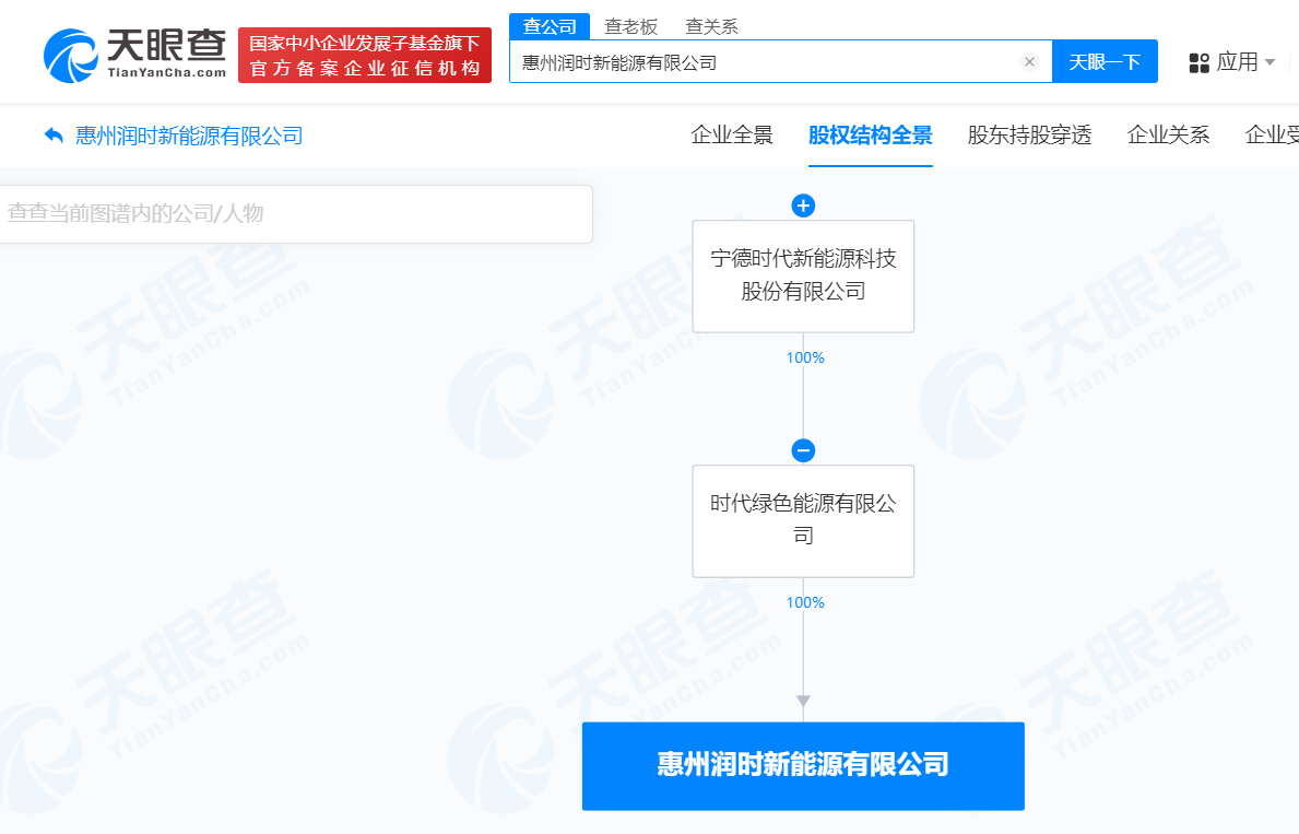 宁德时代在惠州成立新能源公司