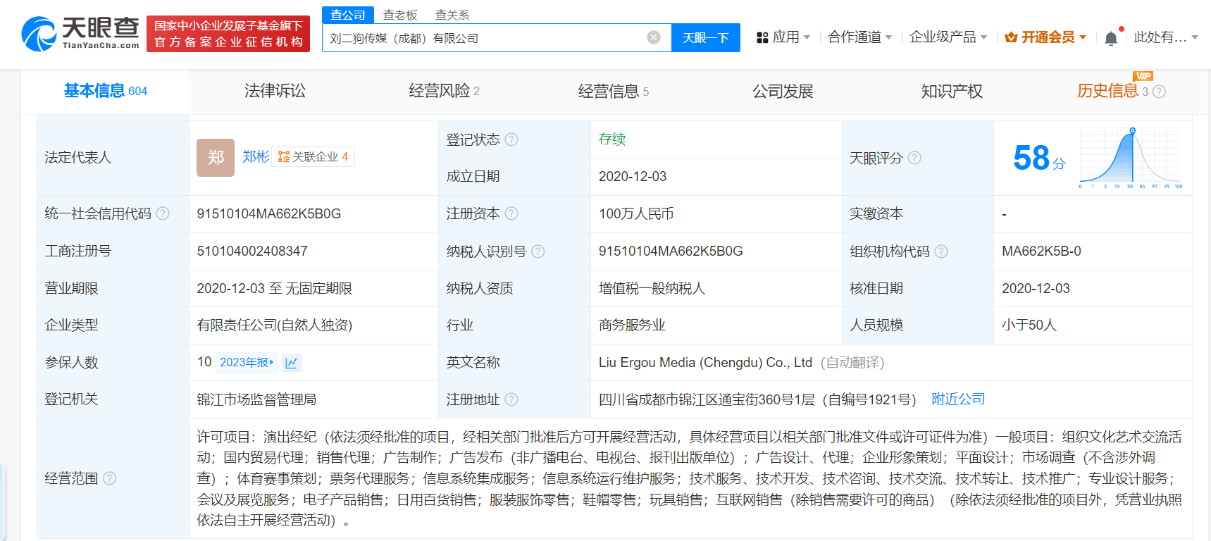 刘二狗公司涉虚假广告被罚24.8万