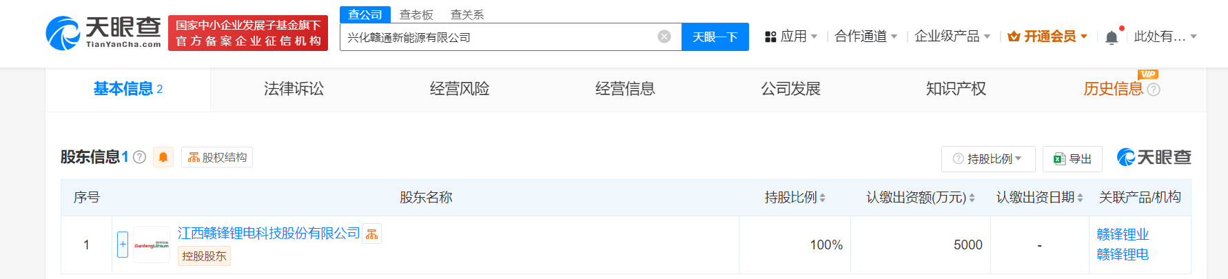 赣锋锂电在兴化成立新能源公司# 注册资本5000万