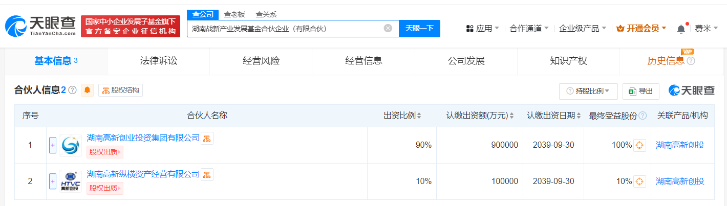 湖南高新创投成立产业发展基金# 出资额100亿