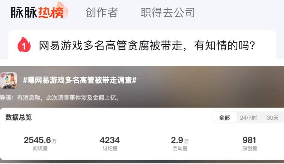 贪腐几十亿？网易大的有点噎人的瓜，真相来了……